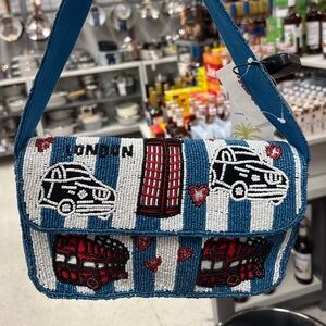 Beaded London Themed Handbag